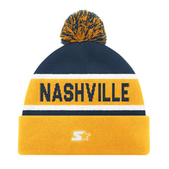 Nashville Predators Starter Cuffed Knit Hat with Pom - NHL Hats