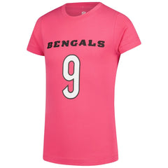 Cincinnati Bengals Joe Burrow Girls Youth Player Name & Number T-Shirt | NFL Near me