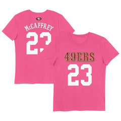 San Francisco 49ers Christian McCaffrey Girls Youth Player Name & Number T-Shirt | NFL Outlet