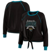 Jacksonville Jaguars WEAR by Erin Andrews Women's Plus Size Tie-Front Long Sleeve Top | NFL US