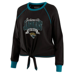 Jacksonville Jaguars WEAR by Erin Andrews Women's Plus Size Tie-Front Long Sleeve Top | NFL US