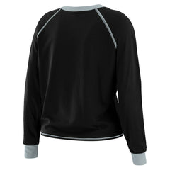 Las Vegas Raiders WEAR by Erin Andrews Women's Plus Size Tie-Front Long Sleeve Top | NFL Near me