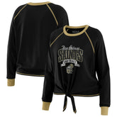 New Orleans Saints WEAR by Erin Andrews Women's Plus Size Tie-Front Long Sleeve Top | NFL Sale