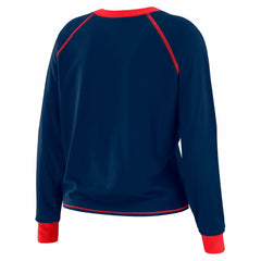 New York Giants WEAR by Erin Andrews Women's Plus Size Tie-Front Long Sleeve Top | NFL Online
