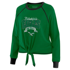 Philadelphia Eagles WEAR by Erin Andrews Women's Plus Size Tie-Front Long Sleeve Top | NFL Near me