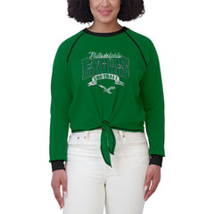 Philadelphia Eagles WEAR by Erin Andrews Women's Plus Size Tie-Front Long Sleeve Top | NFL Near me