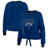 Indianapolis Colts WEAR by Erin Andrews Women's Plus Size Tie-Front Long Sleeve Top | NFL Discount