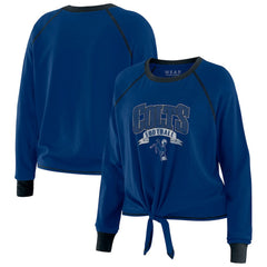 Indianapolis Colts WEAR by Erin Andrews Women's Plus Size Tie-Front Long Sleeve Top | NFL Discount