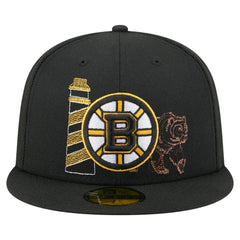 Boston Bruins New Era State Stitch 59FIFTY Fitted Hat - NHL Hats