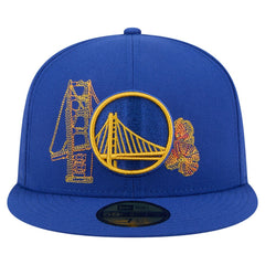 Royal Golden State Warriors State Stitch 59FIFTY Fitted Hat sale | NBA