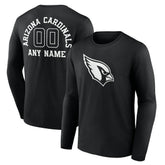 Arizona Cardinals Personalized Name & Number Monochrome Long Sleeve T-Shirt | NFL Discount