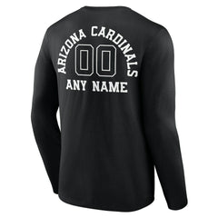 Arizona Cardinals Personalized Name & Number Monochrome Long Sleeve T-Shirt | NFL Discount
