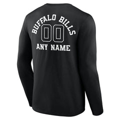 Buffalo Bills Personalized Name & Number Monochrome Long Sleeve T-Shirt | NFL Sale