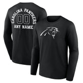 Carolina Panthers Personalized Name & Number Monochrome Long Sleeve T-Shirt | NFL New