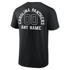 Carolina Panthers Personalized Name & Number Monochrome T-Shirt | NFL Online