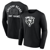 Chicago Bears Personalized Name & Number Monochrome Long Sleeve T-Shirt | NFL Near me