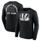 Cincinnati Bengals Personalized Name & Number Monochrome Long Sleeve T-Shirt | NFL Sale