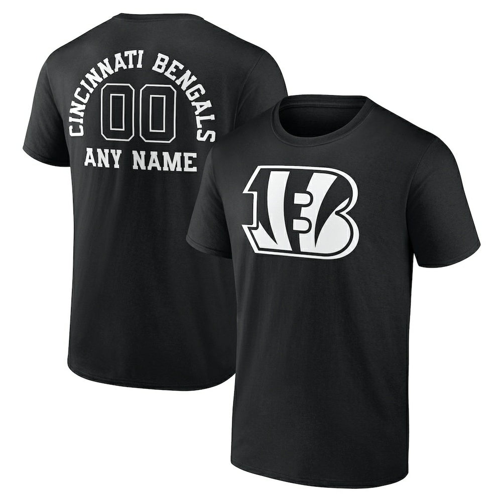 Cincinnati Bengals Personalized Name & Number Monochrome T-Shirt | NFL US
