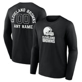 Cleveland Browns Personalized Name & Number Monochrome Long Sleeve T-Shirt | NFL Hot