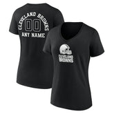 Cleveland Browns Women's Personalized Name & Number Monochrome V-Neck T-Shirt | NFL Near me