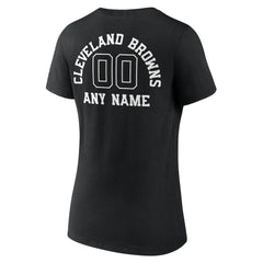 Cleveland Browns Women's Personalized Name & Number Monochrome V-Neck T-Shirt | NFL Near me