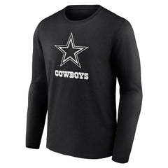 Dallas Cowboys Personalized Name & Number Monochrome Long Sleeve T-Shirt | NFL Sale