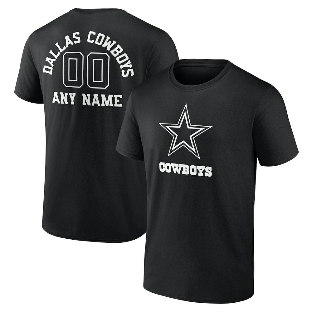 Dallas Cowboys Personalized Name & Number Monochrome T-Shirt | NFL Near me