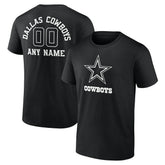 Dallas Cowboys Personalized Name & Number Monochrome T-Shirt | NFL Near me