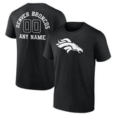 Denver Broncos Personalized Name & Number Monochrome T-Shirt | NFL Hot
