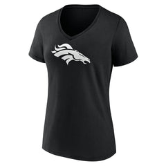 Denver Broncos Women's Personalized Name & Number Monochrome V-Neck T-Shirt | NFL Sale