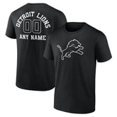 Detroit Lions Personalized Name & Number Monochrome T-Shirt | NFL Near me