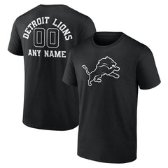 Detroit Lions Personalized Name & Number Monochrome T-Shirt | NFL Near me