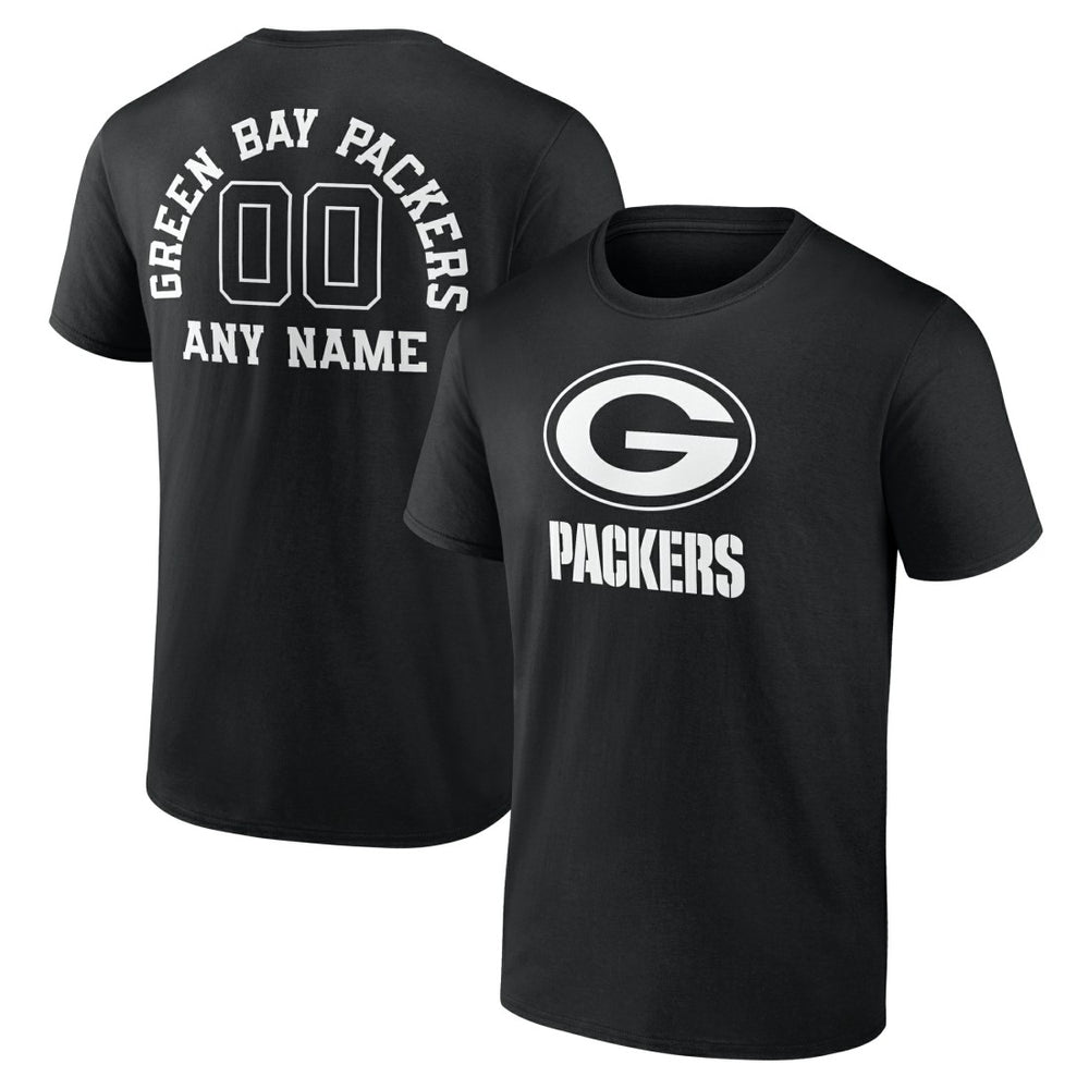 Green Bay Packers Personalized Name & Number Monochrome T-Shirt | NFL Outlet