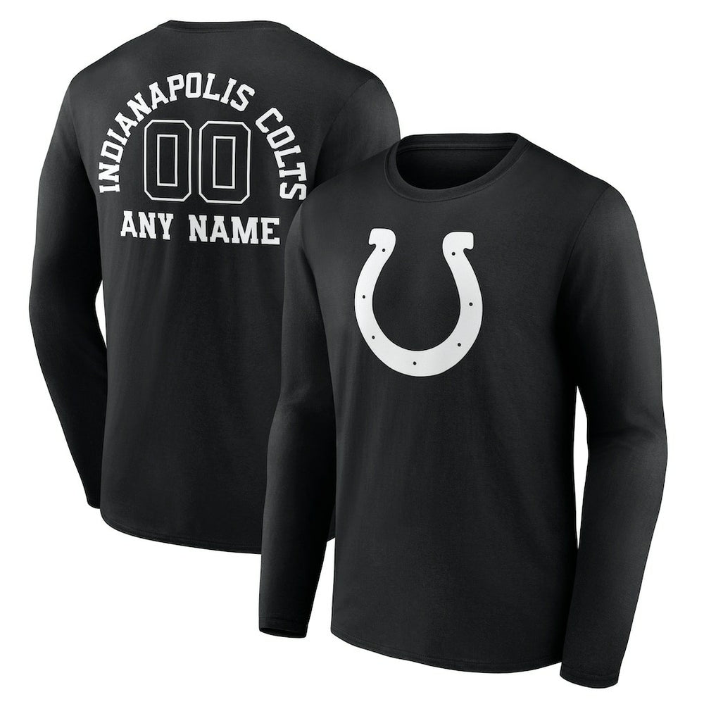 Indianapolis Colts Personalized Name & Number Monochrome Long Sleeve T-Shirt | NFL Online