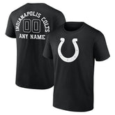 Indianapolis Colts Personalized Name & Number Monochrome T-Shirt | NFL Hot