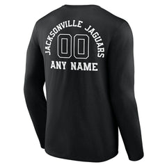 Jacksonville Jaguars Personalized Name & Number Monochrome Long Sleeve T-Shirt | NFL On sale