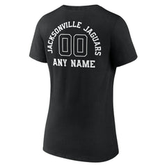 Jacksonville Jaguars Women's Personalized Name & Number Monochrome V-Neck T-Shirt | NFL US
