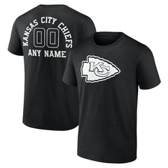 Kansas City Chiefs Personalized Name & Number Monochrome T-Shirt | NFL Sale