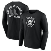 Las Vegas Raiders Personalized Name & Number Monochrome Long Sleeve T-Shirt | NFL Hot