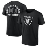 Las Vegas Raiders Personalized Name & Number Monochrome T-Shirt | NFL Discount