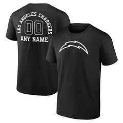 Los Angeles Chargers Personalized Name & Number Monochrome T-Shirt | NFL Online