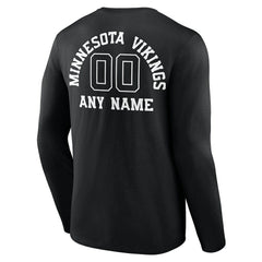 Minnesota Vikings Personalized Name & Number Monochrome Long Sleeve T-Shirt | NFL US
