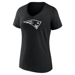 New England Patriots Women's Personalized Name & Number Monochrome V-Neck T-Shirt | NFL Online