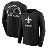 New Orleans Saints Personalized Name & Number Monochrome Long Sleeve T-Shirt | NFL New