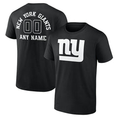 New York Giants Personalized Name & Number Monochrome T-Shirt | NFL Discount
