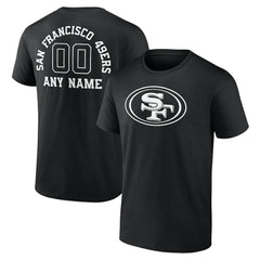 San Francisco 49ers Personalized Name & Number Monochrome T-Shirt | NFL Hot
