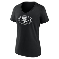 San Francisco 49ers Women's Personalized Name & Number Monochrome V-Neck T-Shirt | NFL Near me