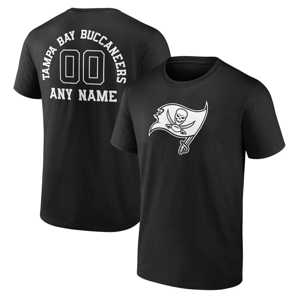 Tampa Bay Buccaneers Personalized Name & Number Monochrome T-Shirt | NFL Discount