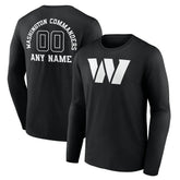 Washington Commanders Personalized Name & Number Monochrome Long Sleeve T-Shirt | NFL Online