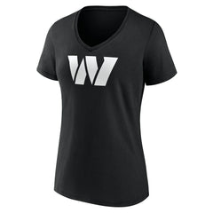 Washington Commanders Women's Personalized Name & Number Monochrome V-Neck T-Shirt | NFL Discount